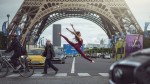 girlwatching as a passerby takes a peek<br />in the shadows of the eiffel tower<br />these pics are not photoshopped as<br />the photographer is from france