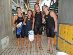 indoor triathlon but they are wearing<br />regular competition swim outfits i <br />almost switched this photo to the swim section